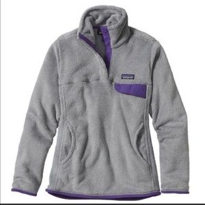 Patagonia Retool Tsnap Fleece Grey&purple Small